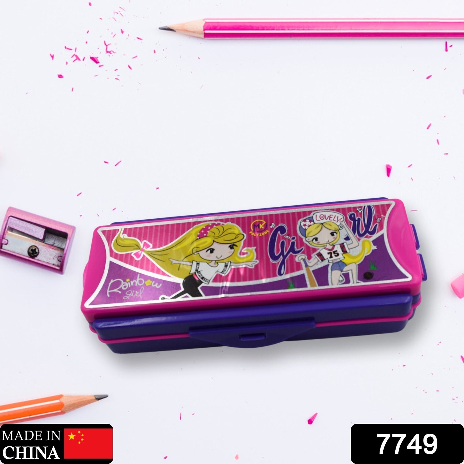 7749 Multipurpose Compass Box, Pencil Box with 1 Compartments for School, Cartoon Printed Pencil Case for Kids, Birthday Gift for Girls & Boys 7749 Multipurpose Compass Box, Pencil Box with 1 Compartments for School, Cartoon Printed Pencil Case for Kids, Birthday Gift for Girls & Boys